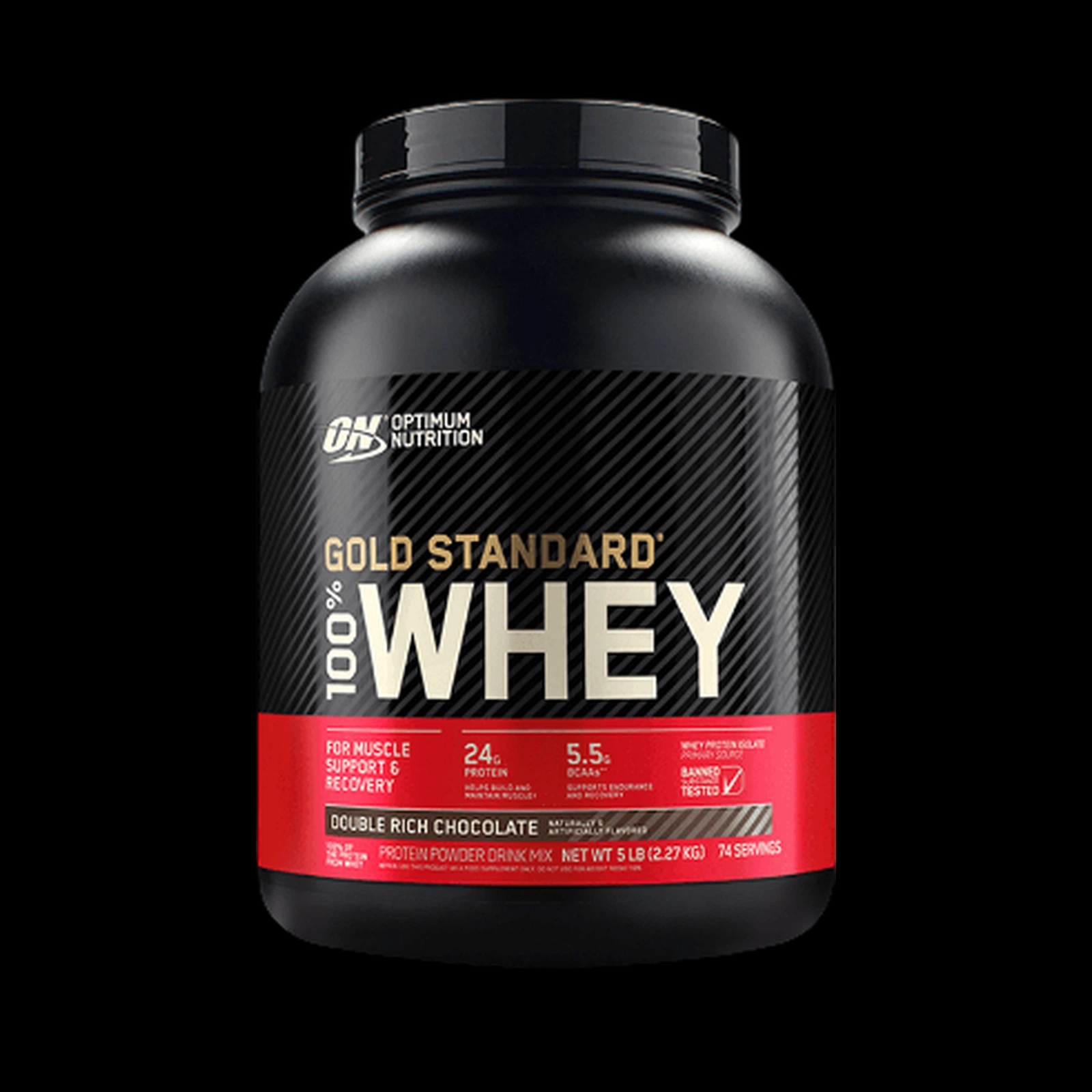 Optimum Nutrition Gold Standard 100% Whey Protein, Double Rich Chocolate, 5 LB