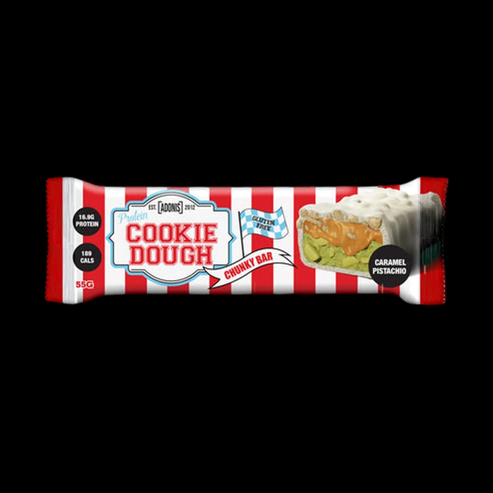 Adonis Protein Cookie Dough Chunky Bar - Caramel Pistachio 55g