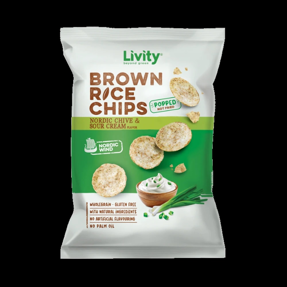 Livity Brown Rice Chips Sour Cream 60gm (BM53)