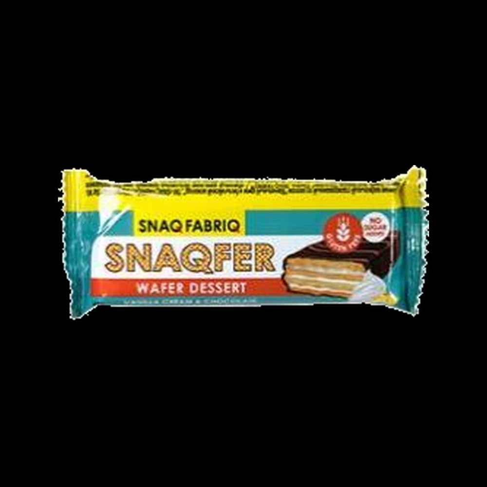 Snaq Fabriq Snaqfer Vanilla Cream and Belgian Chocolate Wafer Bar 45g