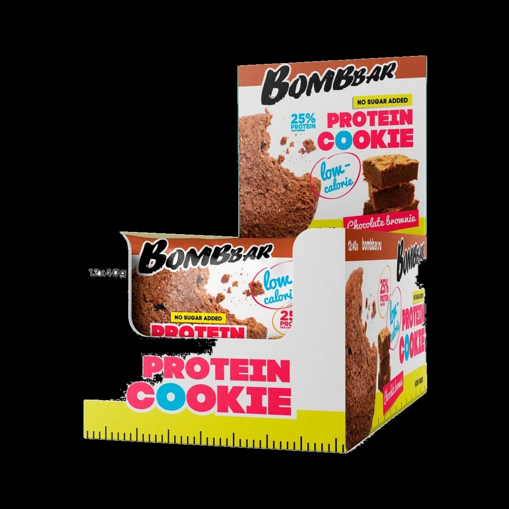 Bombbar Low Calorie Protein Cookie Chocolate Brownie Flavor No Sugar Added 12x40g