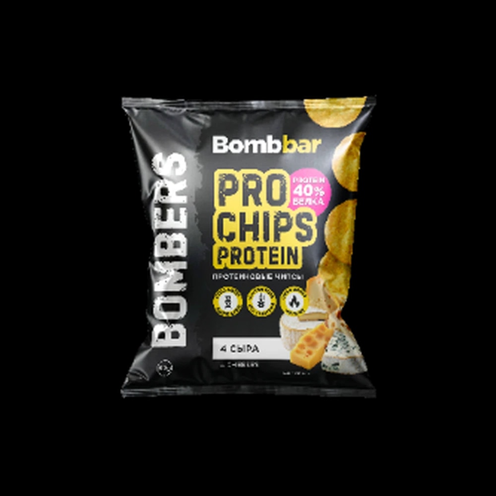 Bombbar Whole Grain Protein Chips Four Cheeses 50g