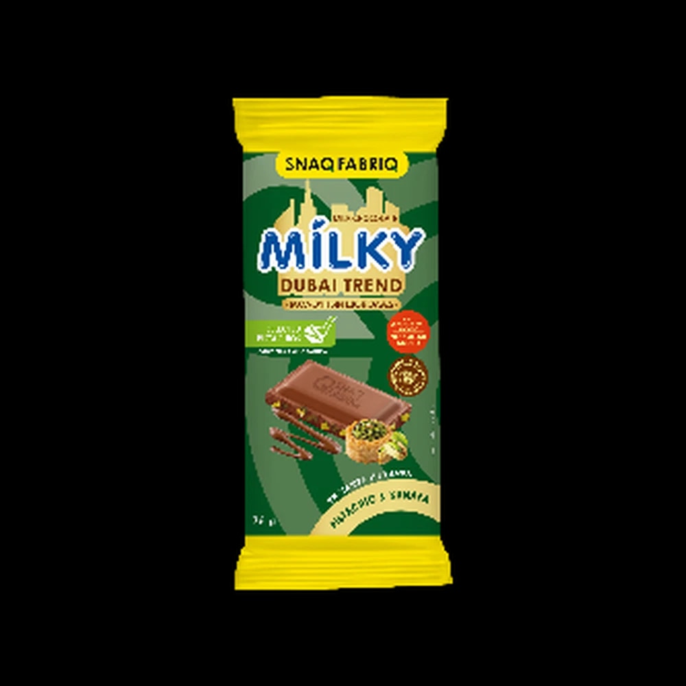 Snaq Fabriq Milk Chocolate With Chocolate with pistachio & kunafa 75g