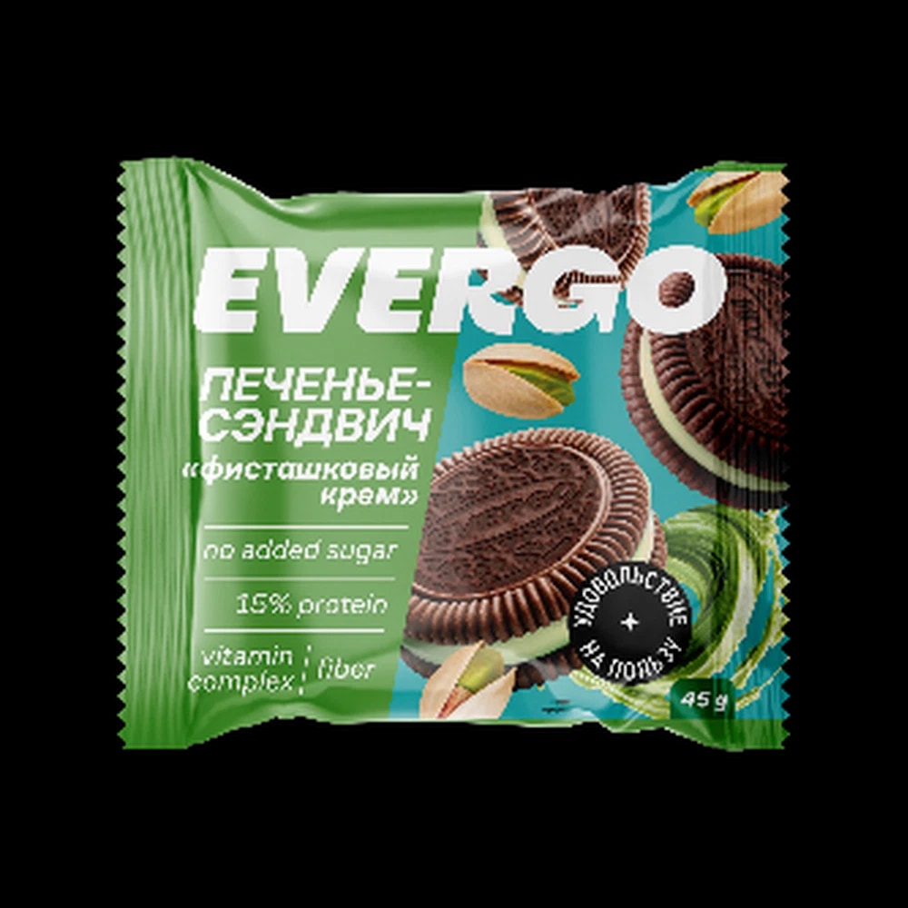Evergo Protein sandwich cookies with pistachio filling 45G