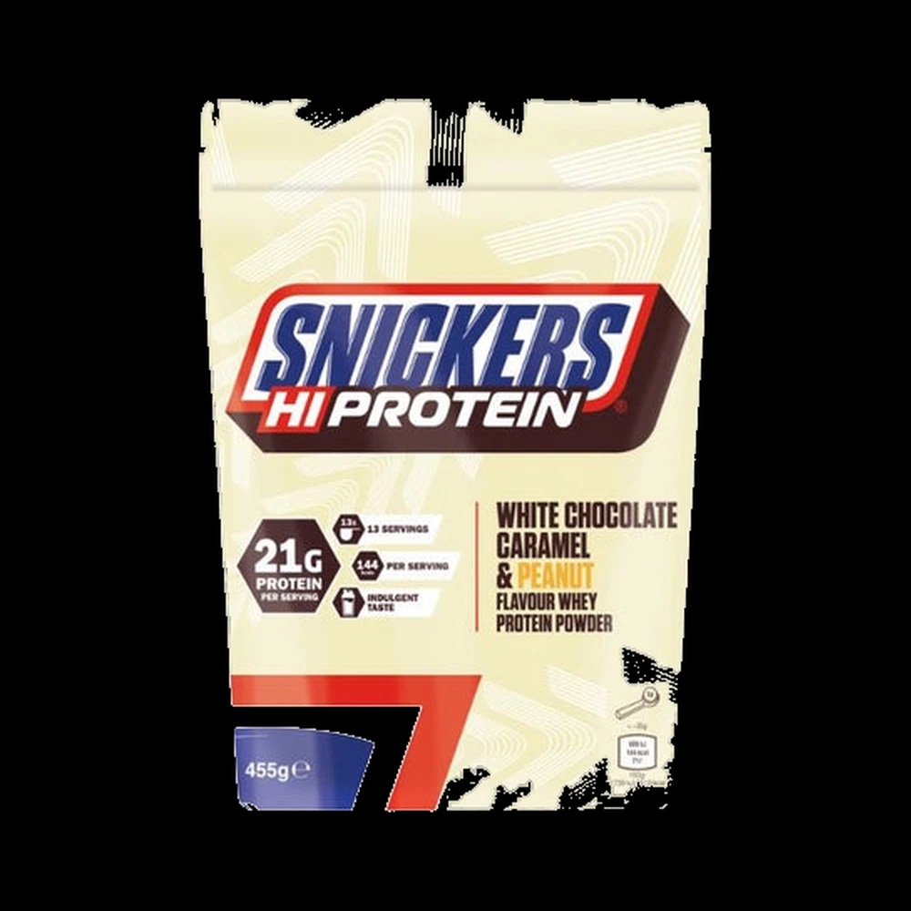 Snickers Hi Protein White Choco Caramel & Peanut Whey Protein 455g