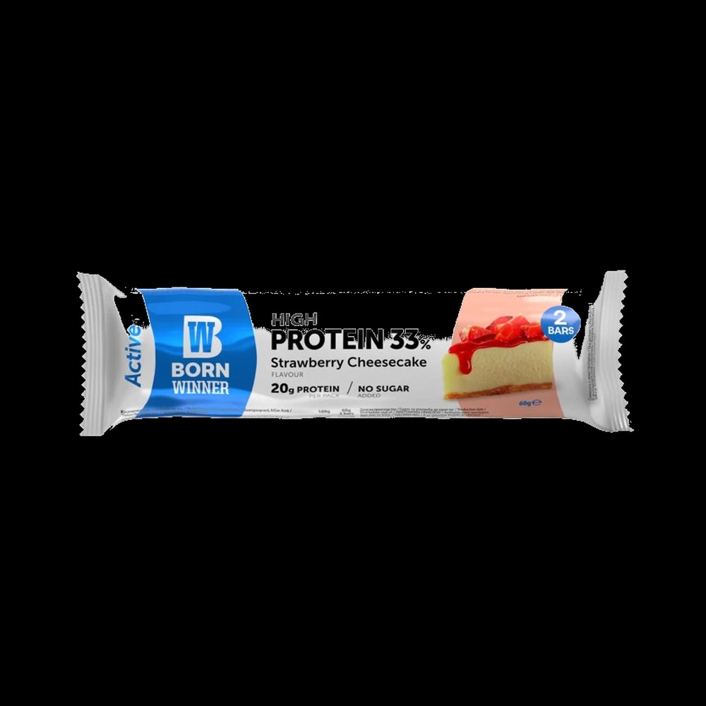 Born Winner ACTIVE PROTEIN BAR STRAWBERRY CHEESCAKE 30GM (BW05)