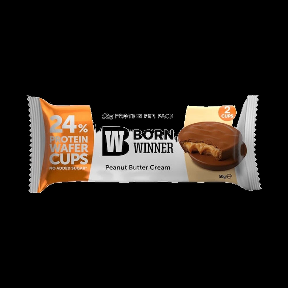 Born Winner Protein Wafer Cups Peanut butter Cream 50GM