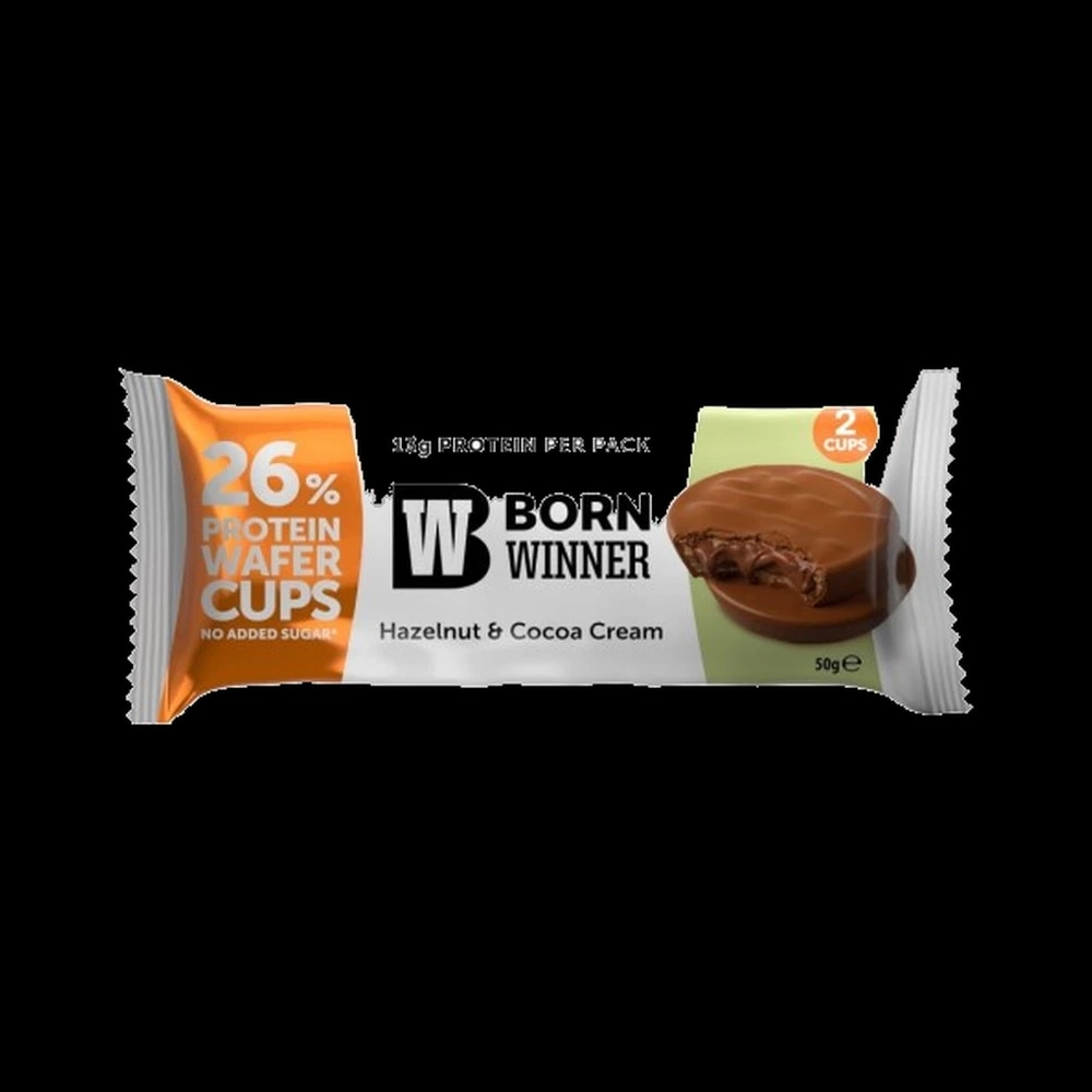 Born Winner Protein Wafer Cups Hazelnut & Cocoa Cream 50GM