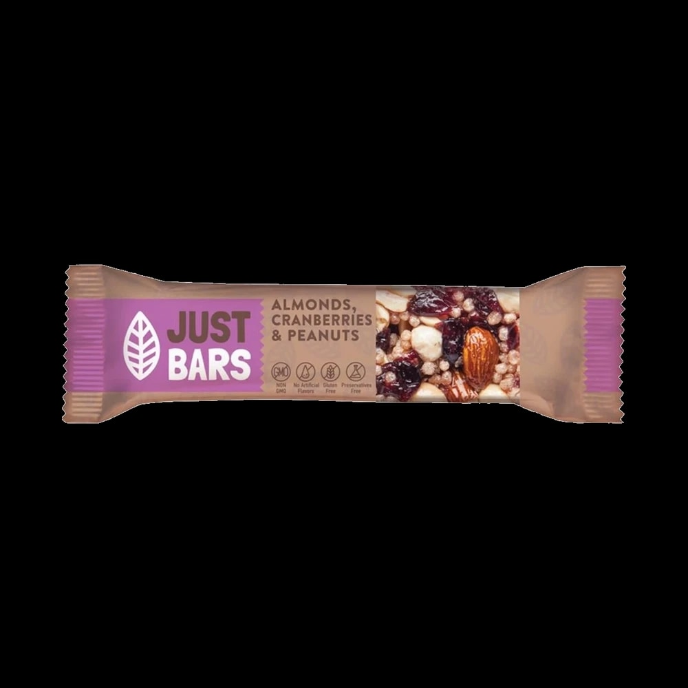 Just Bars ALMONDS, CRANBERRIES& PEANUTS 40G * 12PCS * 4BOX