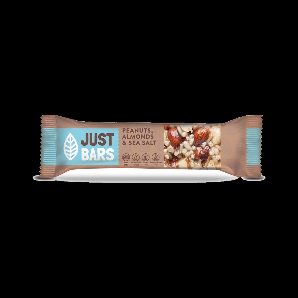 Just Bars PEANUTS, ALMONDS& SEA SALT 40G * 12PCS * 4BOX