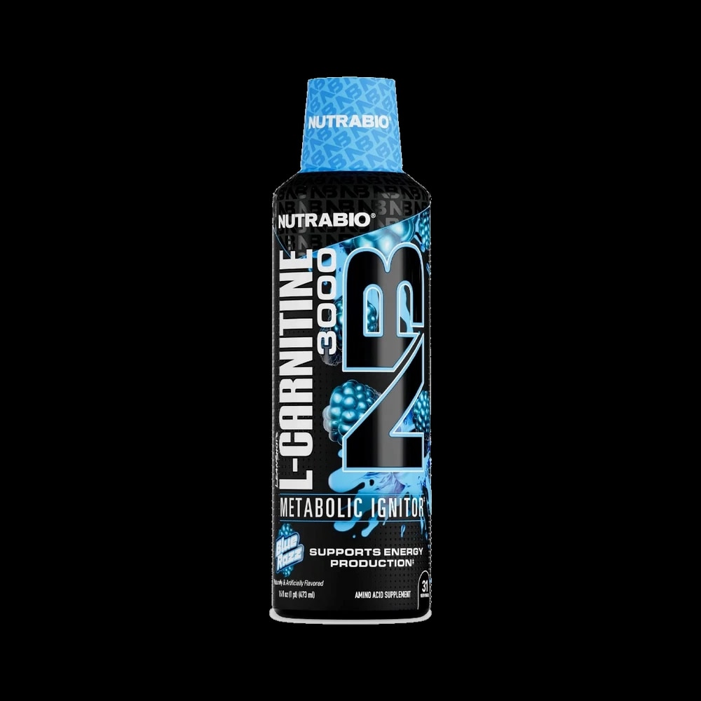 NutraBio L-CARNITINE 3000 METABOLIC IGNITOR BLUE RAZZ FLAVOR 473 ML