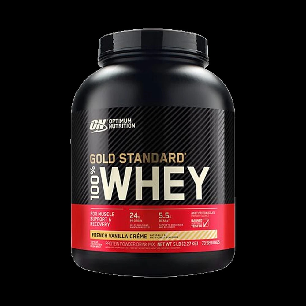 Optimum Nutrition Gold Standard 100% Whey Protein, French Vanilla Creme, 5 LB