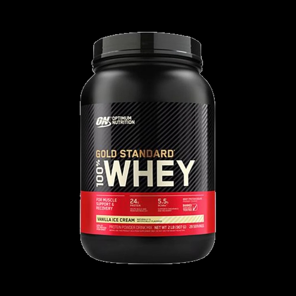 Optimum Nutrition Gold Standard 100% Whey Protein, Vanilla Ice Cream, 2 LBS