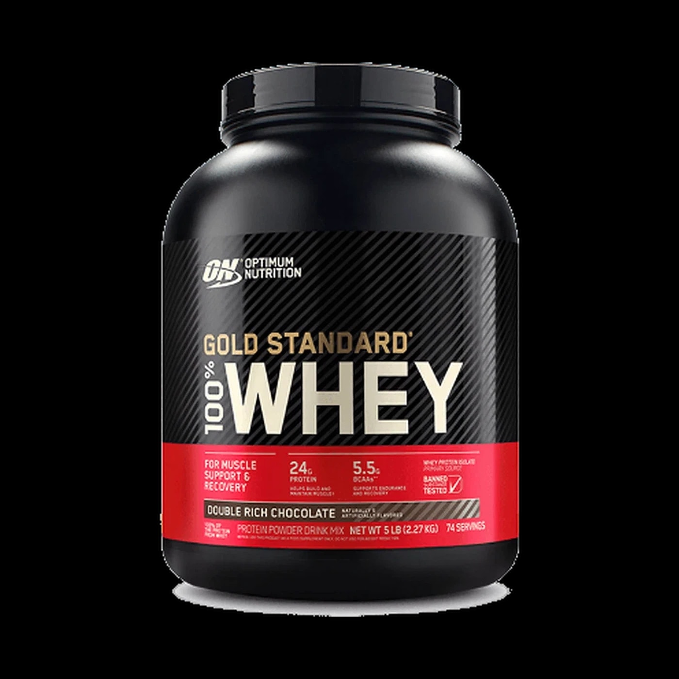 Optimum Nutrition Gold Standard 100% Whey Protein, Double Rich Chocolate, 5 LB