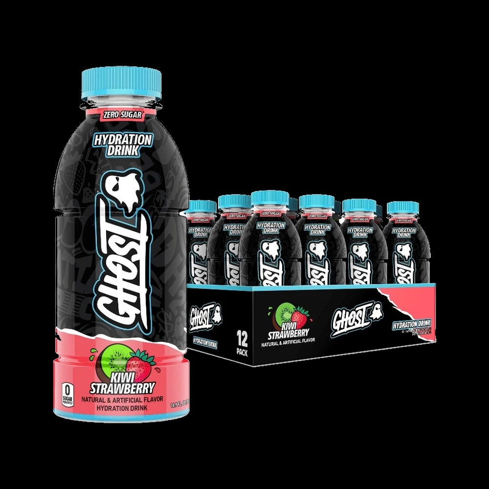GHOST Hydration Drink Zero Caffein Zero Sugar Kiwi Strawberry Flavour 500ml