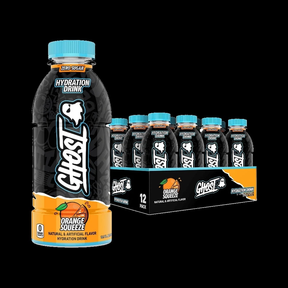 GHOST Hydration Drink Zero Caffein Zero Sugar Orange Squeeze Flavour 500ml