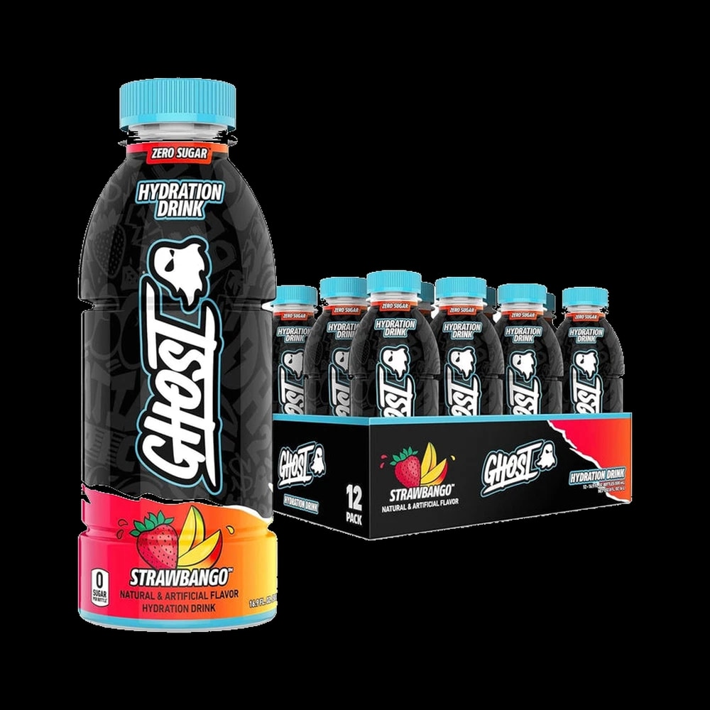 GHOST Hydration Drink Zero Caffein Zero Sugar Strawbango Flavour 500ml