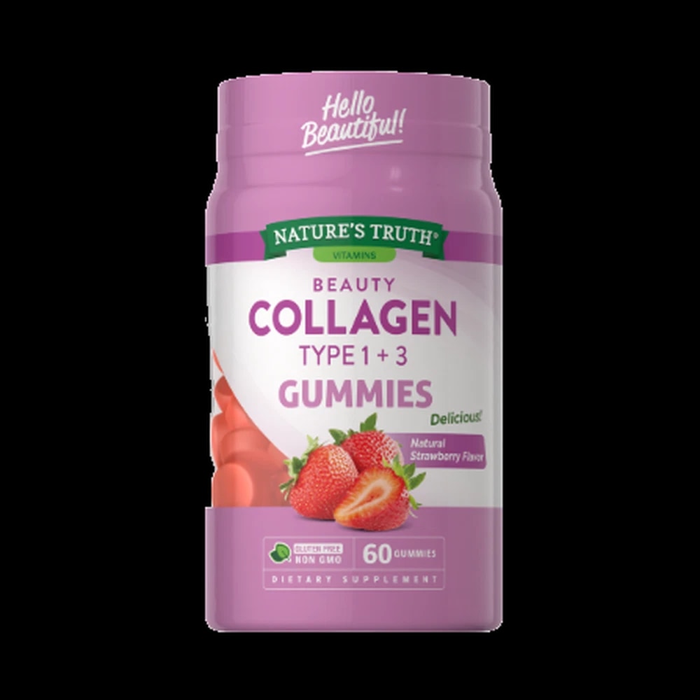 Nature's Truth Collagen peptides type 1+3 Gummies Strawberry 60's (NNT05)