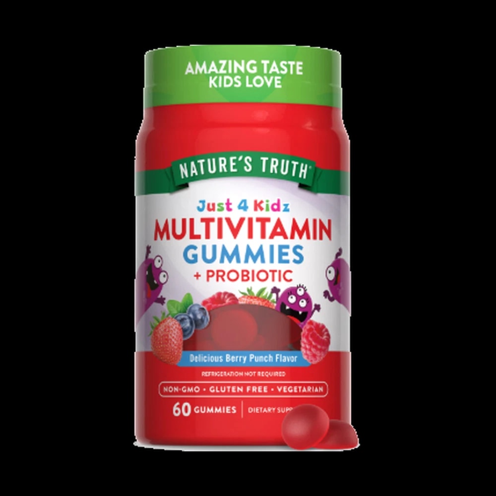 Nature's Truth Just 4 kids Multi-Vitamin Gummies+Pribiotic Berry 60's (NNT06)