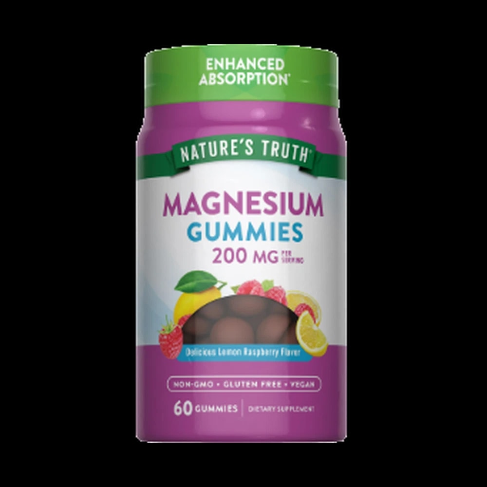 Nature's Truth Magnesium 200mg Gummies Lemon Raspberry 60's (NNT09)