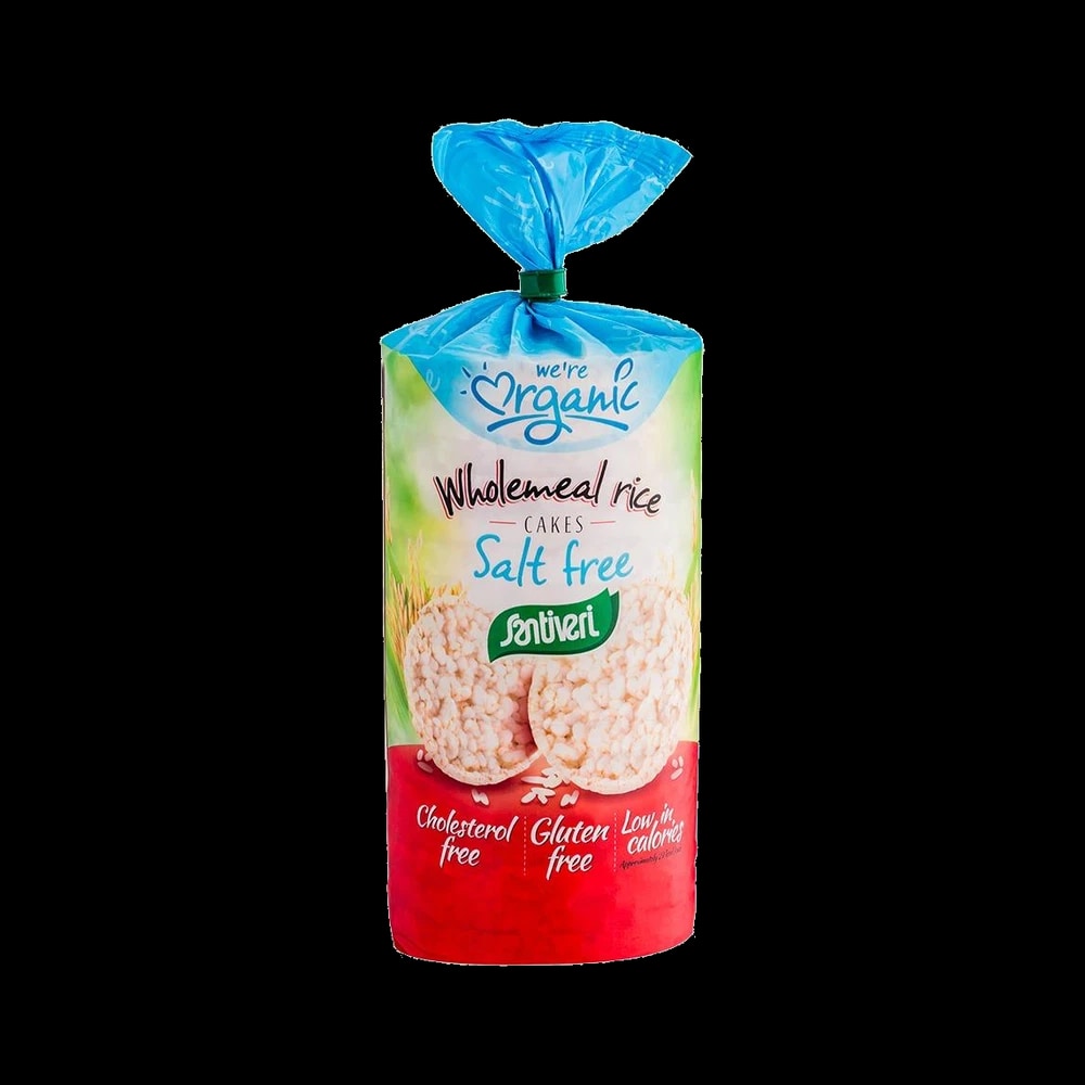 Santiveri ORGANIC RICE CAKES SALT FREE 130G * 12