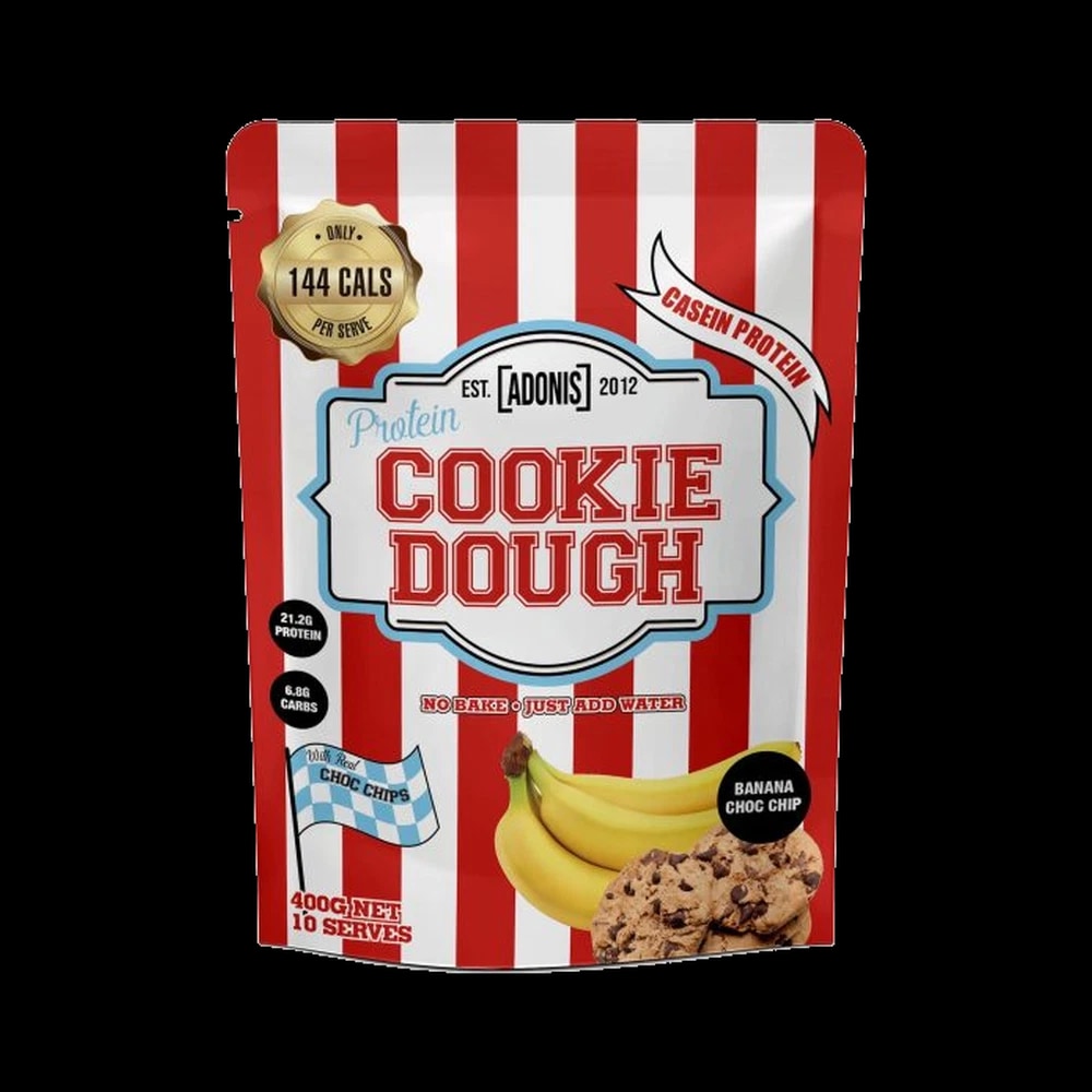 Adonis PROTEIN COOKIE DOUGH Casein Protein Banana Choc Chip 400g