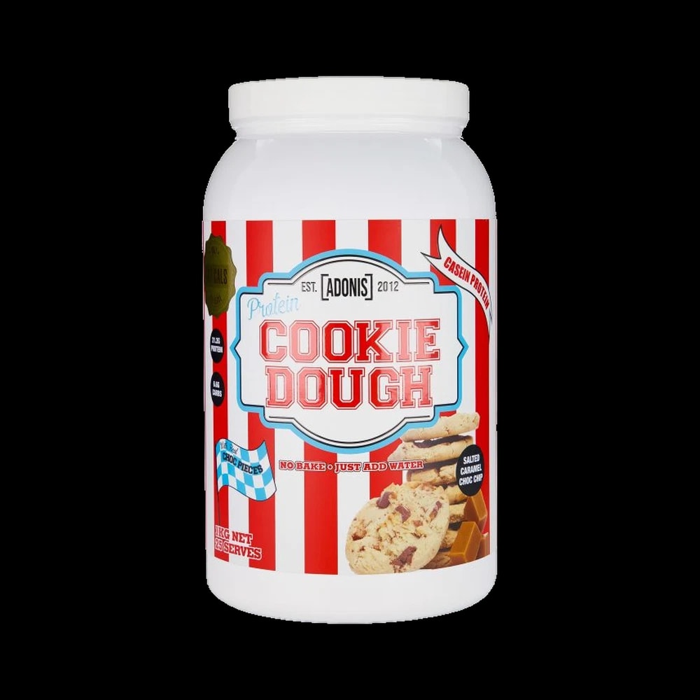 Adonis PROTEIN COOKIE DOUGH Casein Protein Salted Caramel Choc Chip 1KG